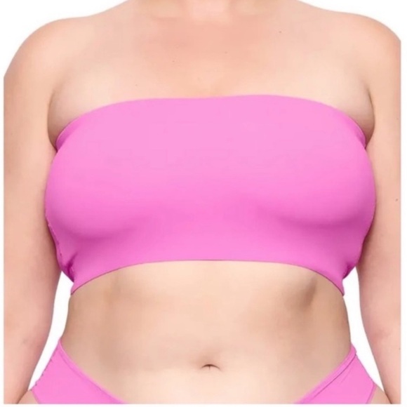 SKIMS Fits Everybody Bandeau Bralette Neon Orchid LG NWT (SK0062) - Picture 4 of 5